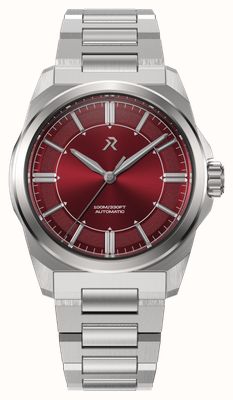 RZE Resolute 36 Tempo Automatic (36mm) Red Sunray Dial / UltraHex Titanium Bracelet RES-36-RED
