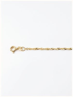 9ct Yellow Gold Solid Signapore 1.65mm 16" Chain SSIN-165-9Y-16