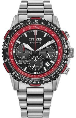 Citizen Eco-Drive Red Arrows Promaster Air Navihawk (40mm) Black & Red Dial / Stainless Steel Bracelet CA4666-56E