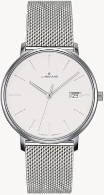 Junghans Form Damen horloge met stalen mesh band 47/4851.44