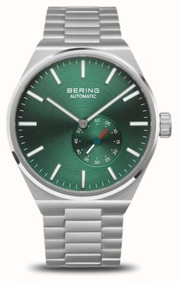 Bering Reloj de hombre automático (41 mm) esfera verde/brazalete de acero inoxidable 19441-708