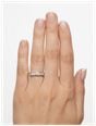 7 Stone Natural Princess Cut Diamond 18k White Gold Half Eternity Ring JM1323 - widok alternatywny 4