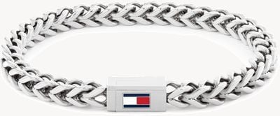 Tommy Hilfiger Men's Braided Metal Silver Bracelet 2790647