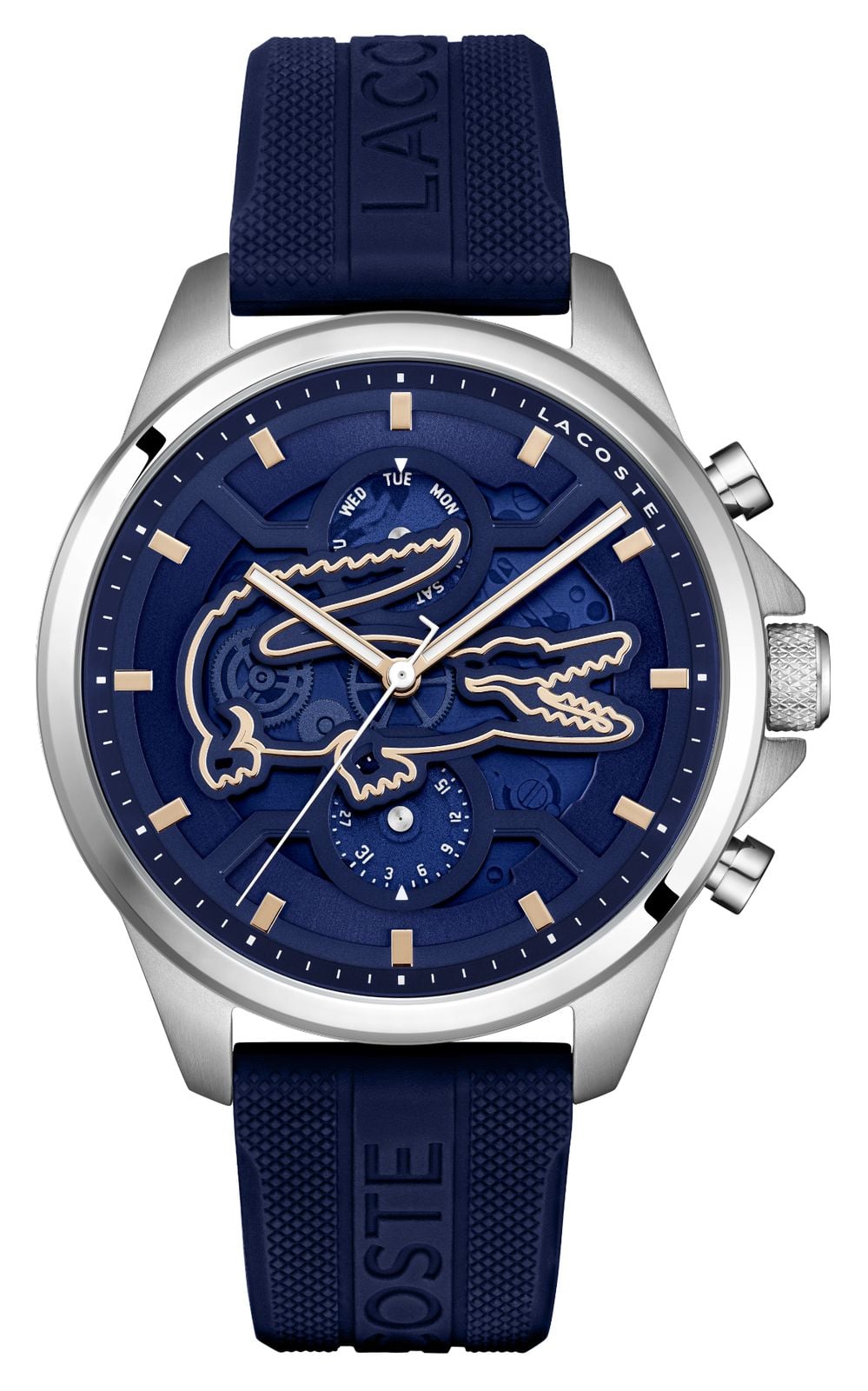 Lacoste Arthor squelette bleu marine avec bracelet en montre