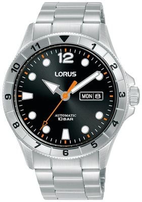 Lorus 男士运动型自动腕表（42毫米）黑色表盘/不锈钢表链 RL459BX9