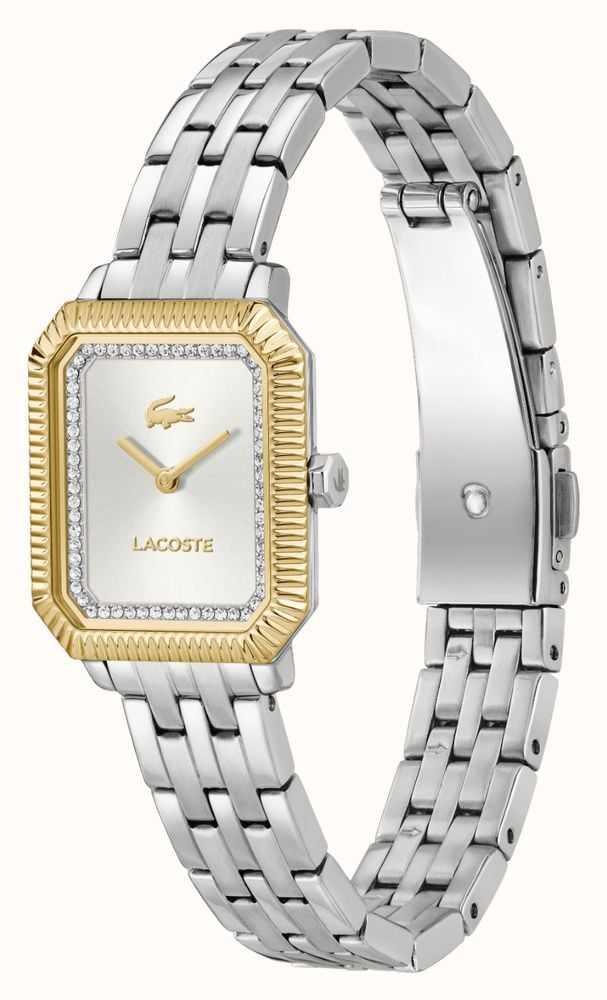 Lacoste Parisienne Quartz (22.8x27mm) Silver Sunray Dial / Stainless Steel Bracelet 2001518 - alternatieve weergave 2