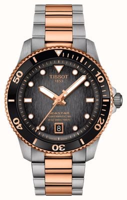 Tissot Seastar 1000 Powermatic 80 (40mm) Black Dial / Two-Tone Stainless Steel Bracelet T1208072205101