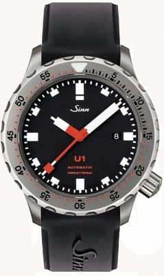 Sinn Relógio com pulseira de silicone U1 tegiment 1010.030 SILICONE