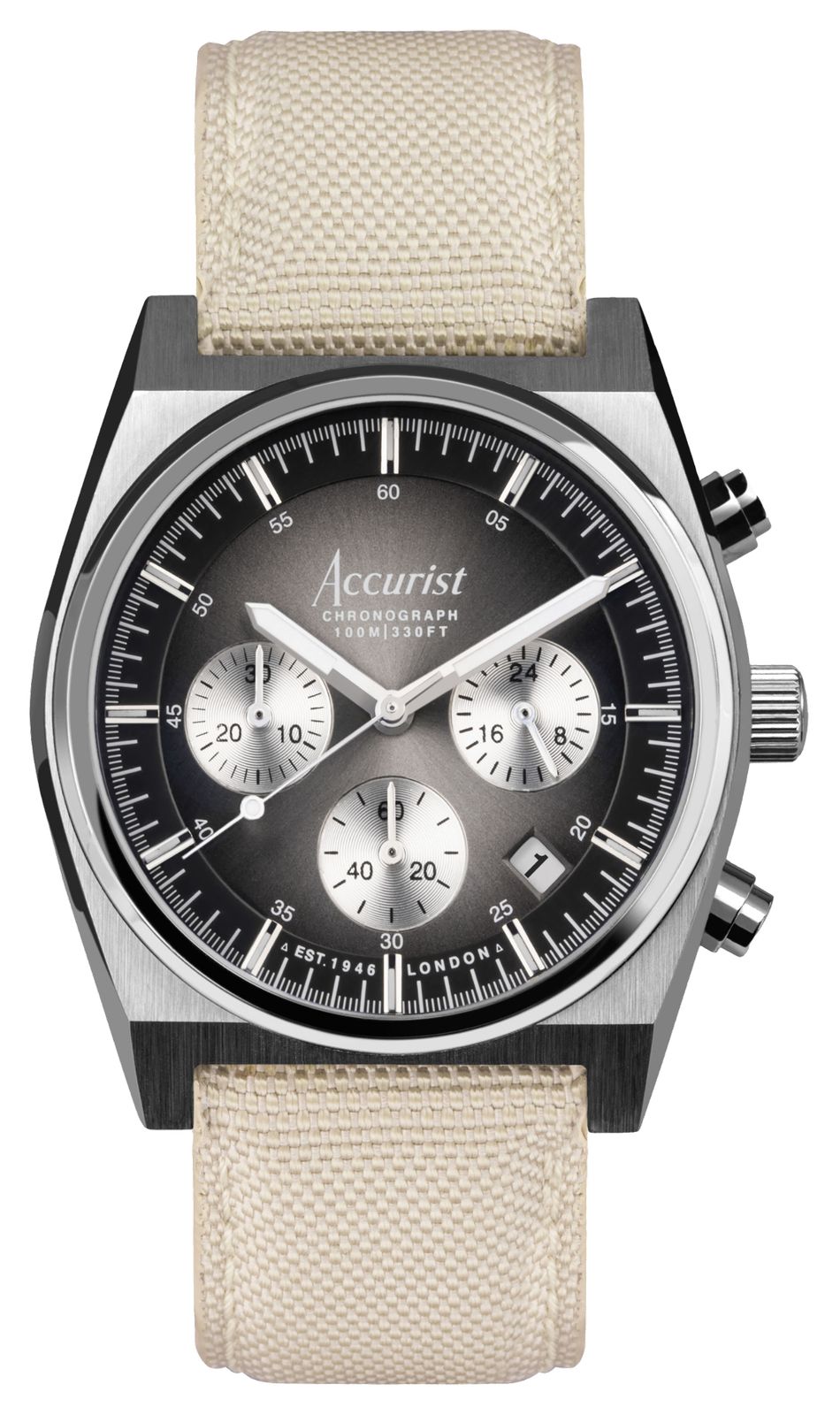 Accurist Herren-Origin-Quarz-Chronograph (41 mm) schwarzes uhr-image-106983