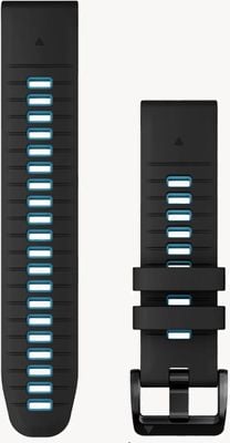 Garmin Quickfit 22 mm Armband nur schwarz/zirrusblaues Silikon 010-13280-05
