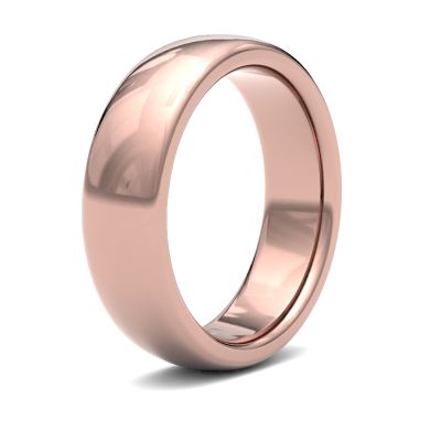 James Moore Wedding Ring Oro rosa de 9 quilates | 6 mm | Pesado | Talla premium | ag_6ghp-9r AG_6GHP-9R