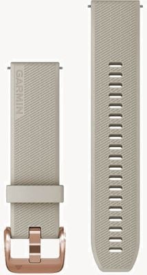 Garmin Alça de liberação rápida (20 mm) silicone de areia clara / ferragens em ouro rosa - apenas alça 010-13114-02