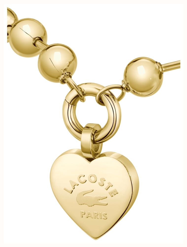 Lacoste Love My Croc Yellow Gold IP Beads Bracelet with Heart Charm 2040506 - alternative Ansicht 3