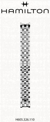 Hamilton Straps Bracelet en acier inoxydable Jazzmaster - 22 mm (bracelet seul) H695326110