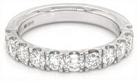 James Moore & Co 18ct White Gold 1.00ct Round Diamond Pave Wedding Band C29001E881