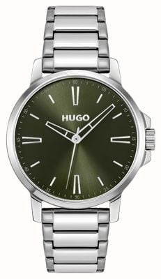 HUGO #SMOOTH (41mm) Green Dial / Stainless Steel Bracelet 1530442