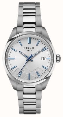 Tissot Pr 100 quartz Jungfraubahn édition spéciale (34 mm) cadran argenté / bracelet en acier inoxydable T1502101103101