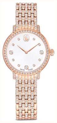 Swarovski Crystalline Wonder (35mm) Silver Dial / Rose-Gold PVD