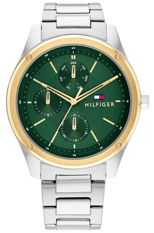Tommy Hilfiger Hommes | cadran vert | bracelet en acier montre