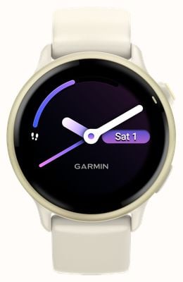 Garmin Vívoactive 6 AMOLED Health & Fitness GPS Smartwatch - Lunar Gold With Bone Band 010-02985-01