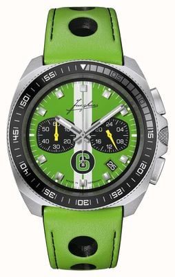 Junghans 1972 Chronoscope Sports Edition 2026 (43.3mm) Matte Green Striped Dial / Green Leather Strap 41/4560.00