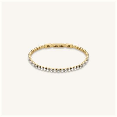 Rosefield Jewellery Gold Plated White Tennis Bracelet JBTWG-J1035