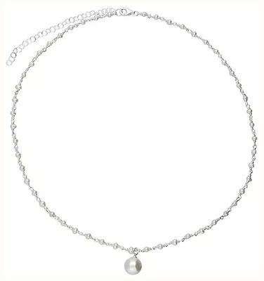 James Moore CME Silver Shell Pearl Linked Beads With A Shell Pearl Charm H5422/S