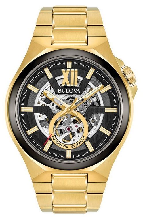 Bulova homme automatique plaquÃ©e or pvd 98A178 montre