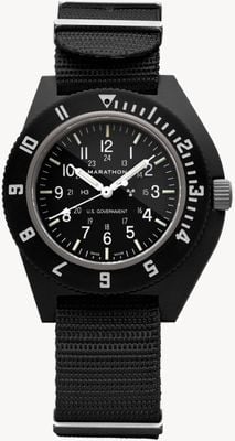 Marathon NAV Black Navigator Quartz US Government (41mm) Black Dial / Black Ballistic Nato Strap WW194001BK-0001