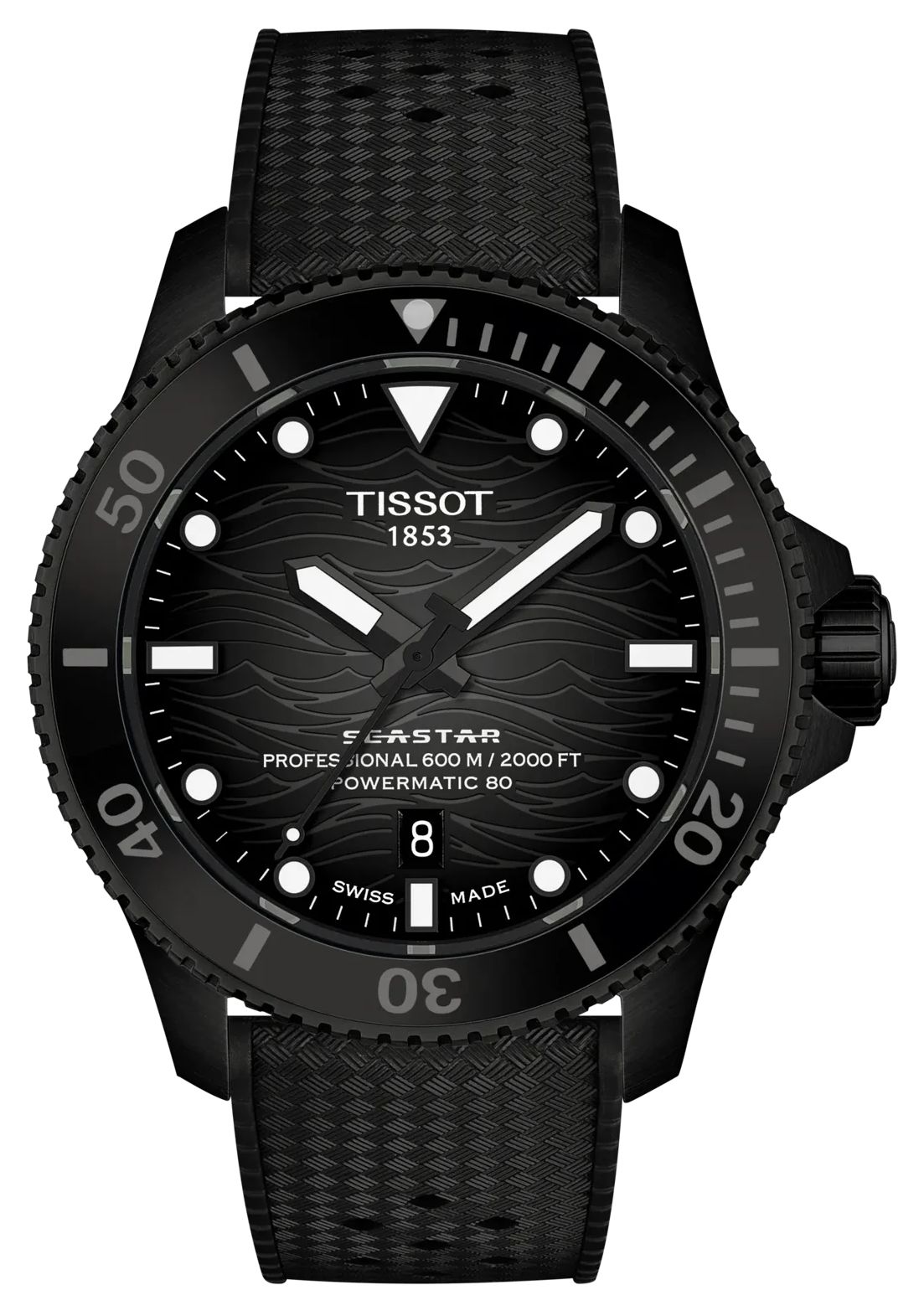 Tissot Seastar 2000 Powermatic 80 (44 mm) cadran montre