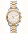 Michael Kors Michael Kors Lexington Women's White Dial Chronograph Two Tone Bracelet Watch MK7674
