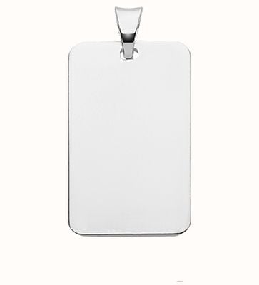 James Moore TH Silver Rectangle Disc Pendant G61039
