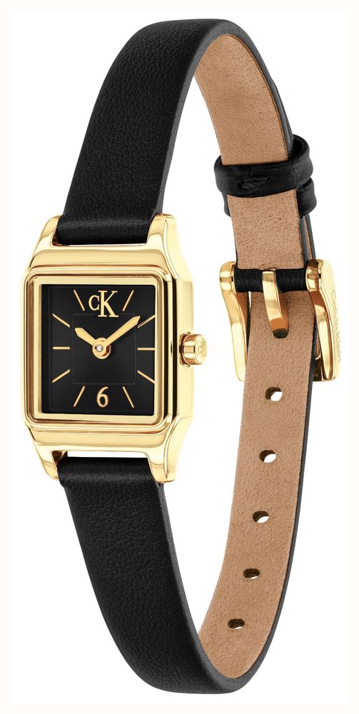 Calvin Klein Soft Form (16mm) Black Dial / Black Leather Strap 25100236 - vista alternativa 2
