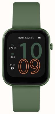 Reflex Active Multifunktions-Smartwatch der Serie 12 (38 mm), digitales Zifferblatt / waldgrünes Silikon RA12-2156