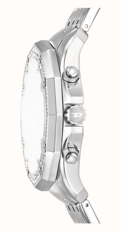 Diesel Stinger Pavé Chronograph (46mm) Silver Pavé Dial / Stainless Steel Bracelet DZ4734 - vista alternativa 3