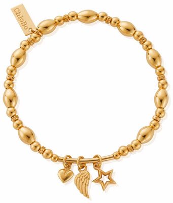 ChloBo Gold Hope and Wisdom Gold-Plated Bracelet GBMULHW