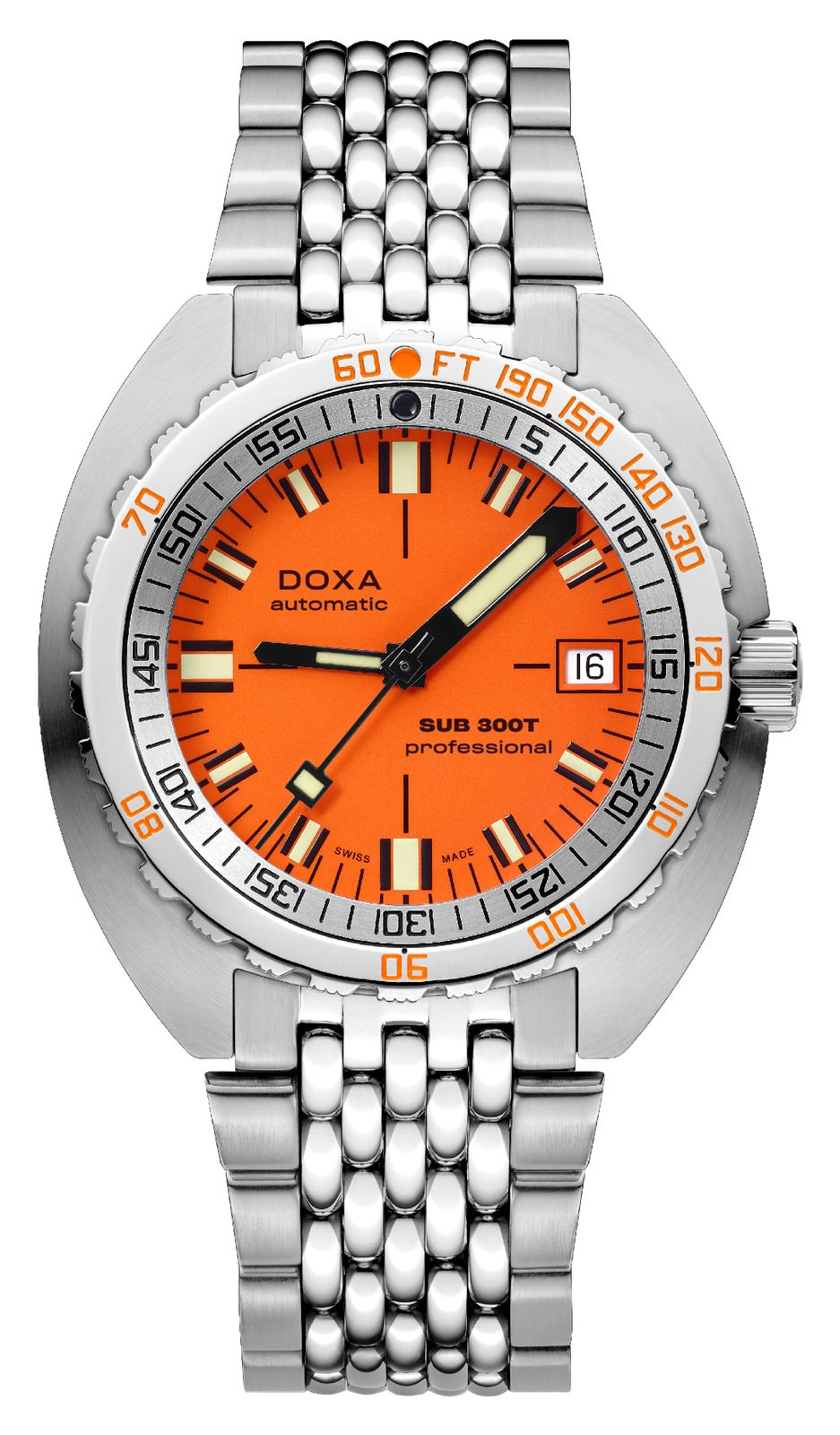 DOXA Sub 300t Professional (42,5 mm) cadran iconique orange montre