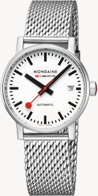 Mondaine Evo2 Automatic 35mm | Stainless Steel Bracelet | White Dial MSE.35610.SM