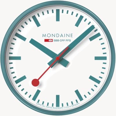 Mondaine Reloj de pared edición limitada (25cm) teal transformador – color del año 2026 A990.CLOCK.10SBD