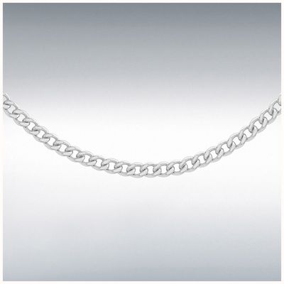 IBB Silver Oval Flat Curb Chain 20" 8.13.5895