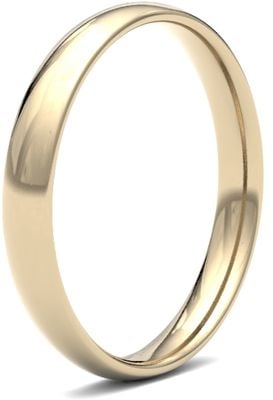 James Moore Wedding Rings | 9ct Yellow Gold | 2.5mm | Light | Traditional Court | AG_2.5LLC-9Y