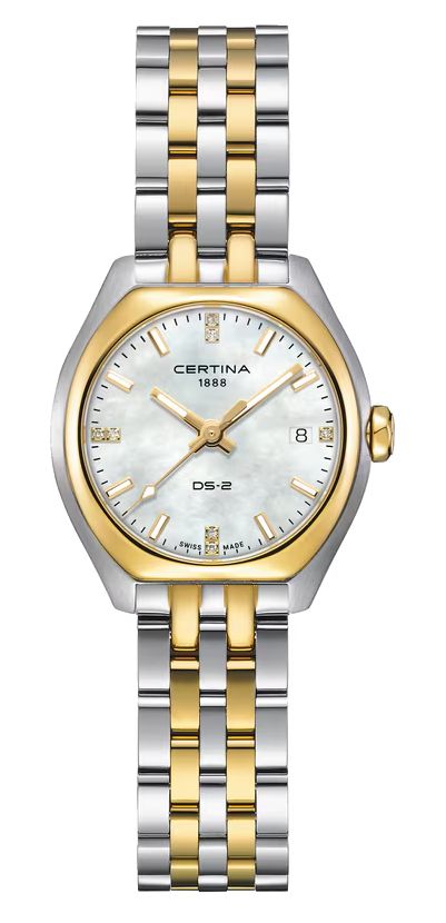 Certina Ds-2 dame quartz (27,8mm) cadran nacre / bracelet montre