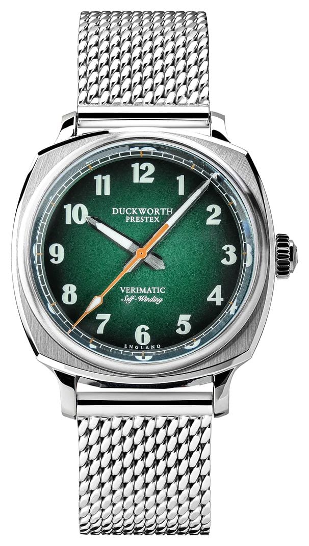Duckworth Prestex Verimatic 39mm Green Fum&Atilde; Dial  Watch