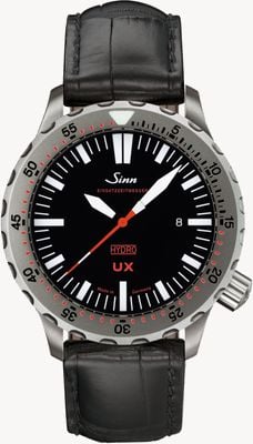Sinn Ux ezm 2b Missions-Timer | schwarzes Leder 403.030 LEATHER