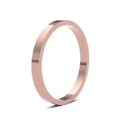James Moore Wedding Ring | Oro rosa 18 carati | 2 mm | leggero | misura piatta | ag_2llf-18r AG_2LLF-18R