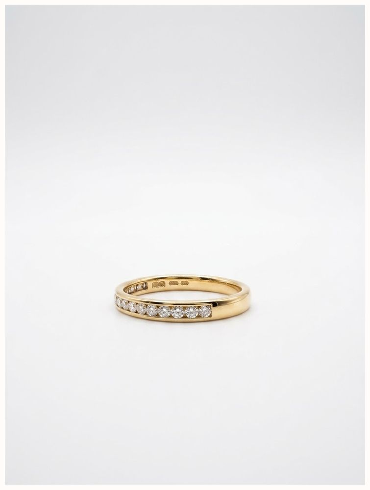 0.33ct Natural Diamond 9ct Yellow Gold Channel Set Ring HET100023 - vista alternativa 2