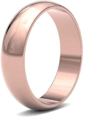 James Moore Wedding Rings | 9ct Rose Gold | 5mm | Light | D-Shape | AG_5LLD-9R