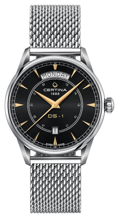 Certina homme DS-1 Day Date (40 mm) cadran noir / montre
