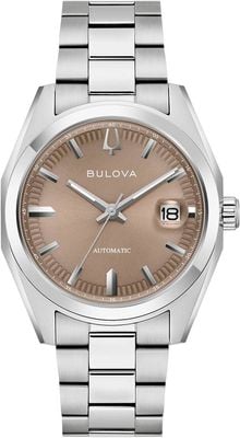 Bulova Surveyor Automatik (39 mm) braunes Zifferblatt mit Sonnenschliff / Edelstahlarmband 96B470