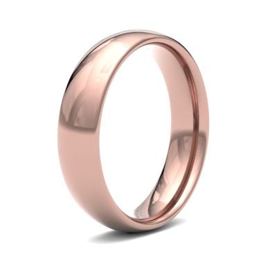 James Moore Wedding Rings | 9ct Rose Gold | 5mm | Medium | Traditional Court | AG_5LMC-9R